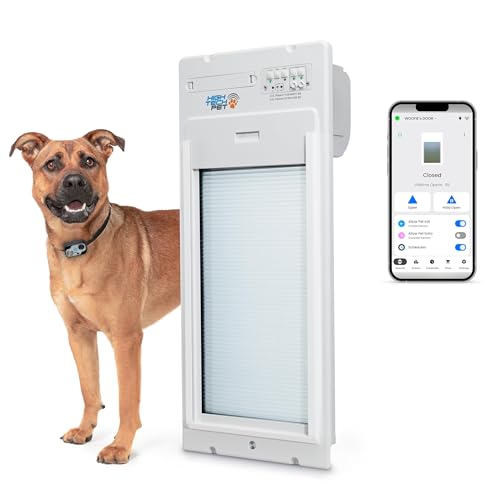 Power Pet Smart Roll Up Automatic Dog Door, WiFi (Medium, Door Mount)