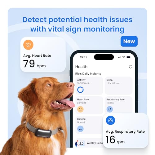 Smart Dog GPS Tracker with Virtual Fence & Vital Monitoring