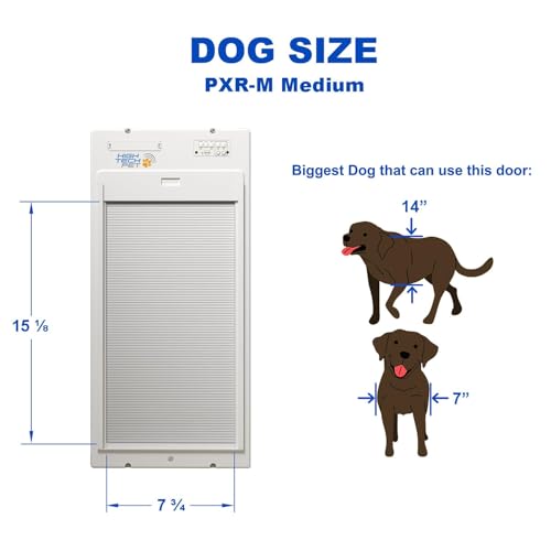 Power Pet Smart Roll Up Automatic Dog Door, WiFi (Medium, Door Mount)