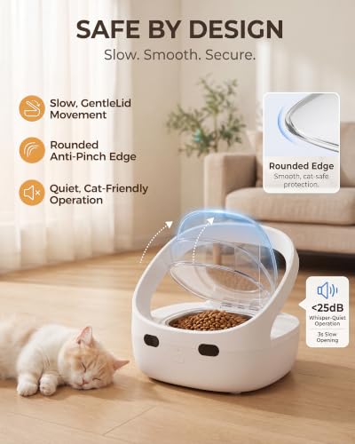 Vancpet RFID Cat Feeder with Raised Stand for Food Stealing Control