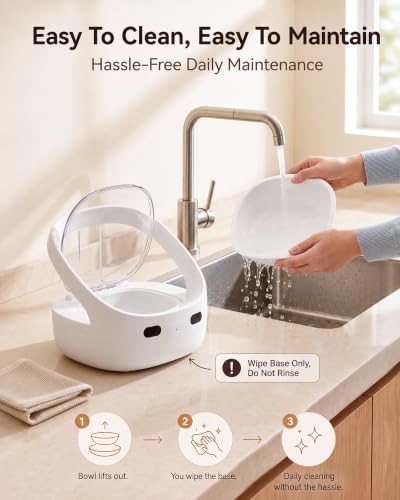 Vancpet RFID Cat Feeder with Raised Stand for Food Stealing Control
