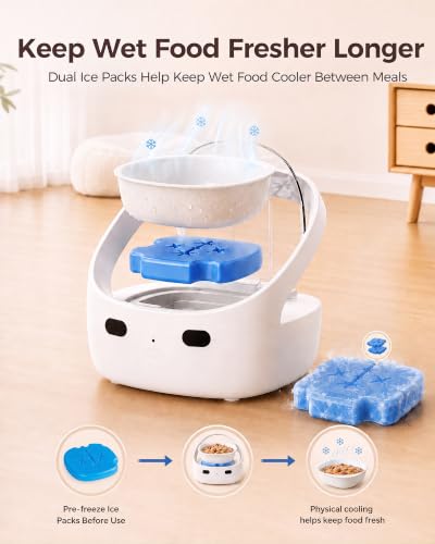 Vancpet RFID Cat Feeder with Raised Stand for Food Stealing Control