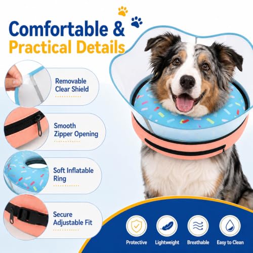 Inflatable Pet Collar for Cats and Dogs—Prevents Licking and Biting
