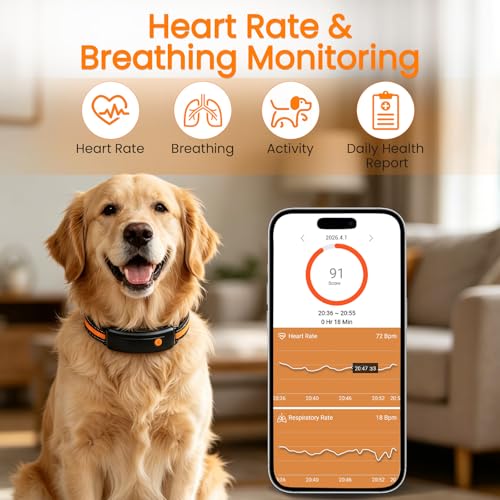 Wireless GPS Dog Fence Collar with Heart & Respiratory Monitoring