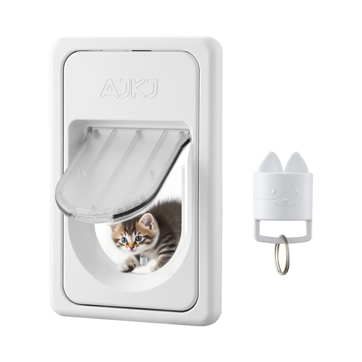 Smart Electronic Pet Door with Sensor Key & 3 Modes