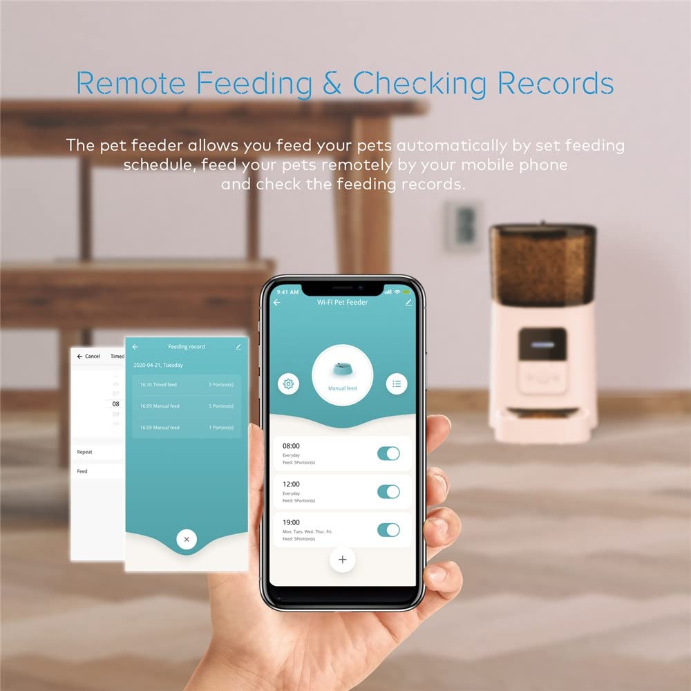 Smart Automatic Pet Feeder with App & Timer