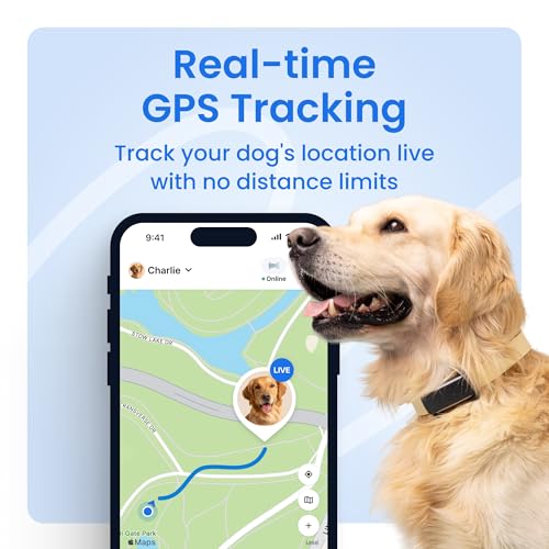 Smart Dog GPS Tracker with Virtual Fence & Vital Monitoring