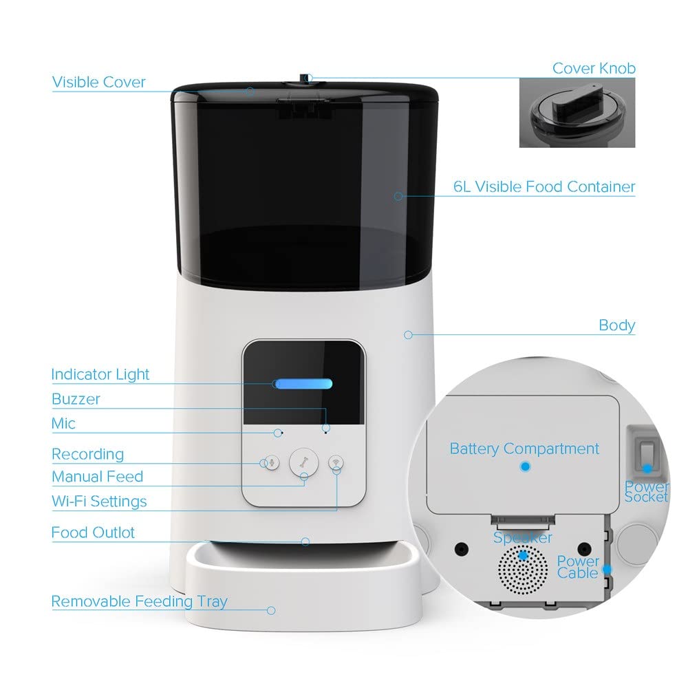 Smart Automatic Pet Feeder with App & Timer