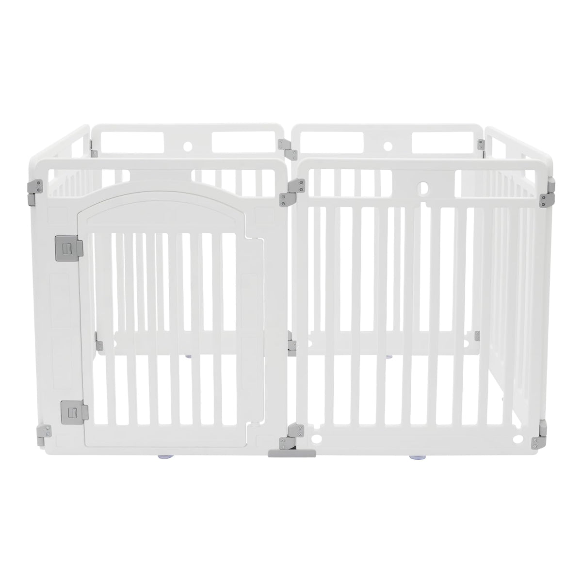 Freestanding Dog Gate with Walk-Through Door