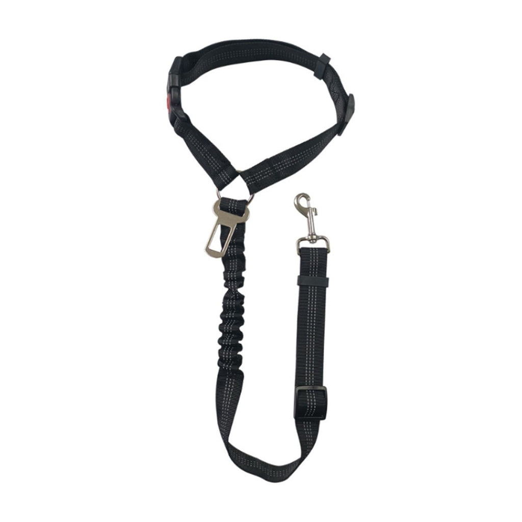 Adjustable Reflective Dog Car Seat Belt with Bungee