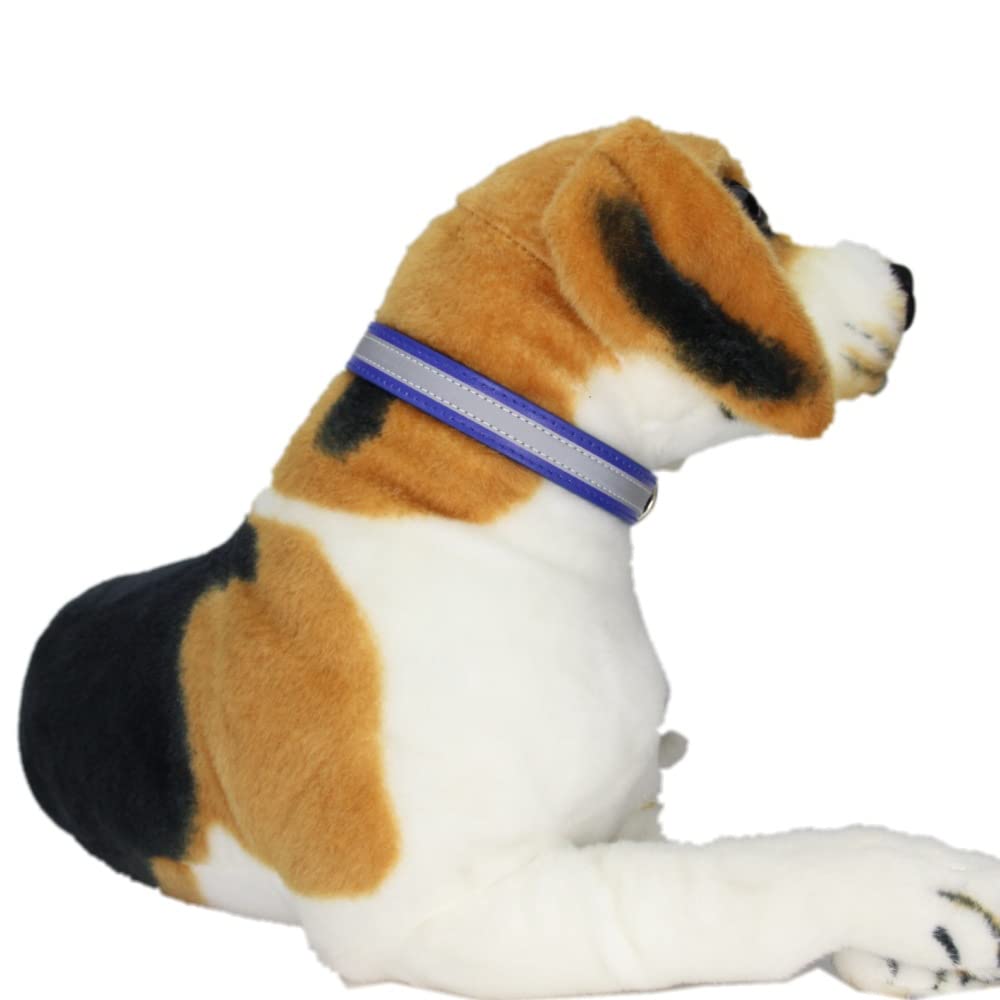 2-Pack Reflective Luminous Leather Pet Collars