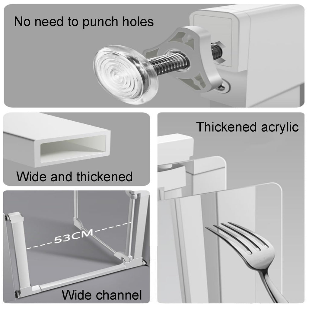 Adjustable Acrylic Pet Safety Gate with Auto-Close
