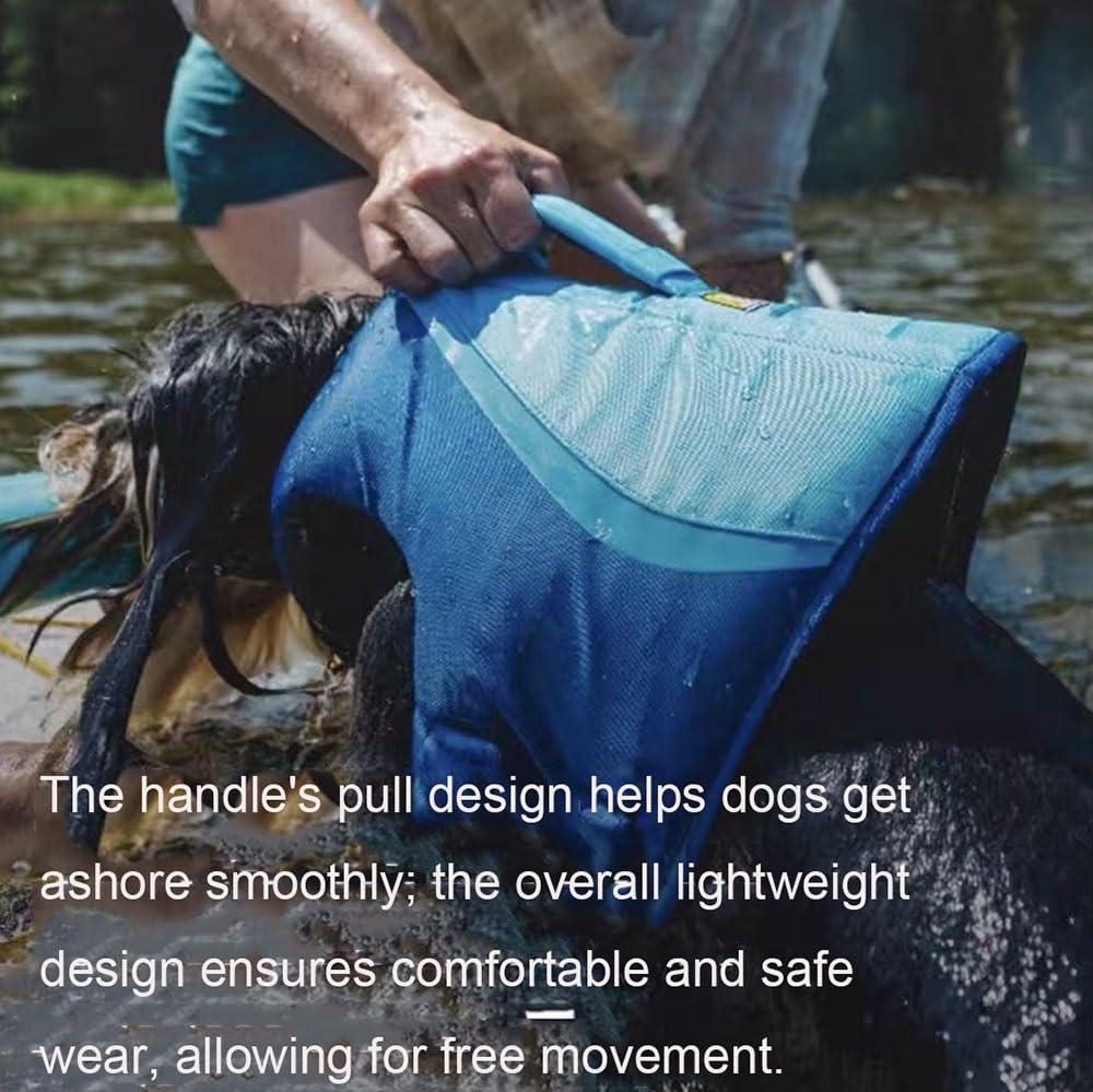Adjustable Dog Life Jacket with Rescue Handle