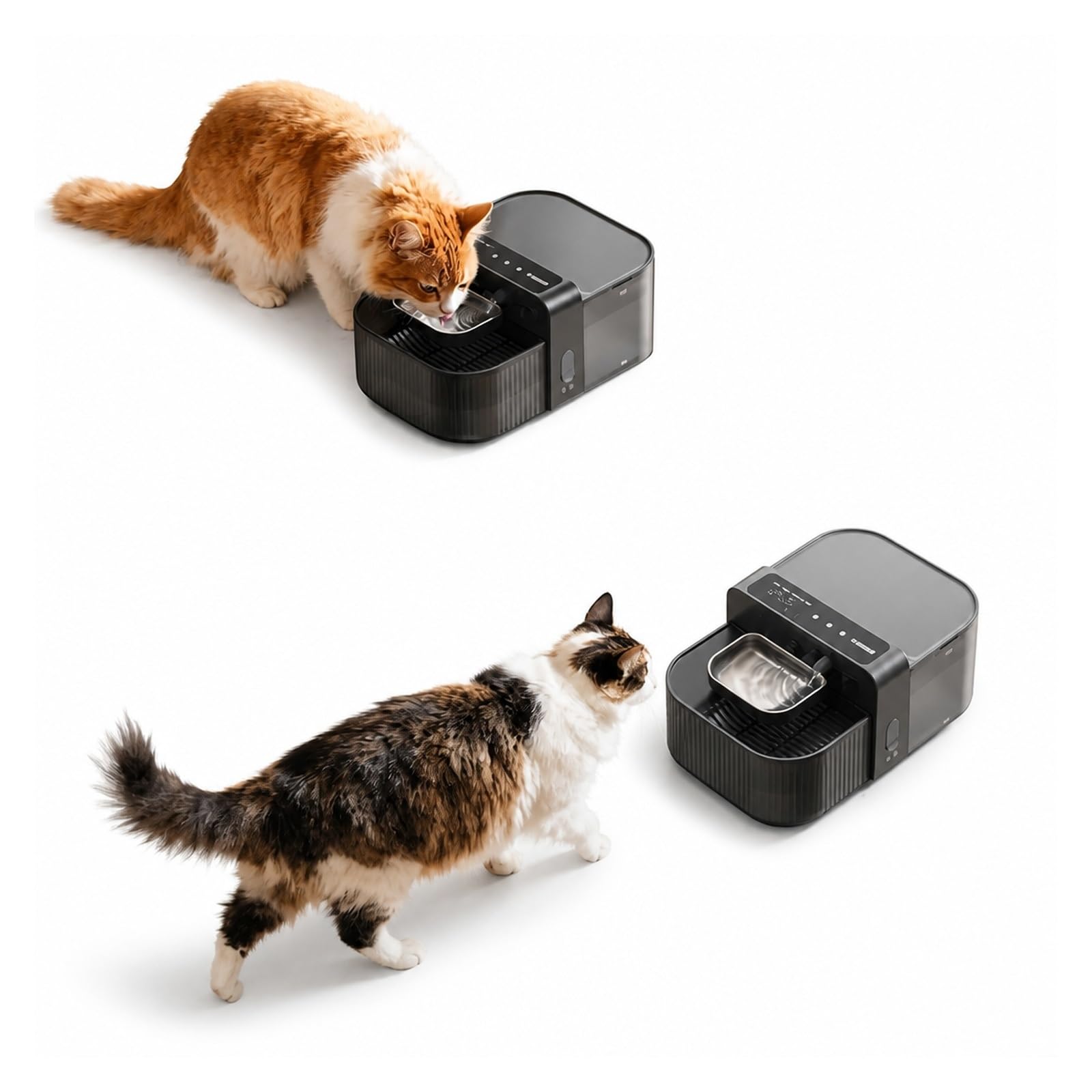 Cat Water Fountain, Wireless Filterless Cat Water Fountain 3.5L Black
