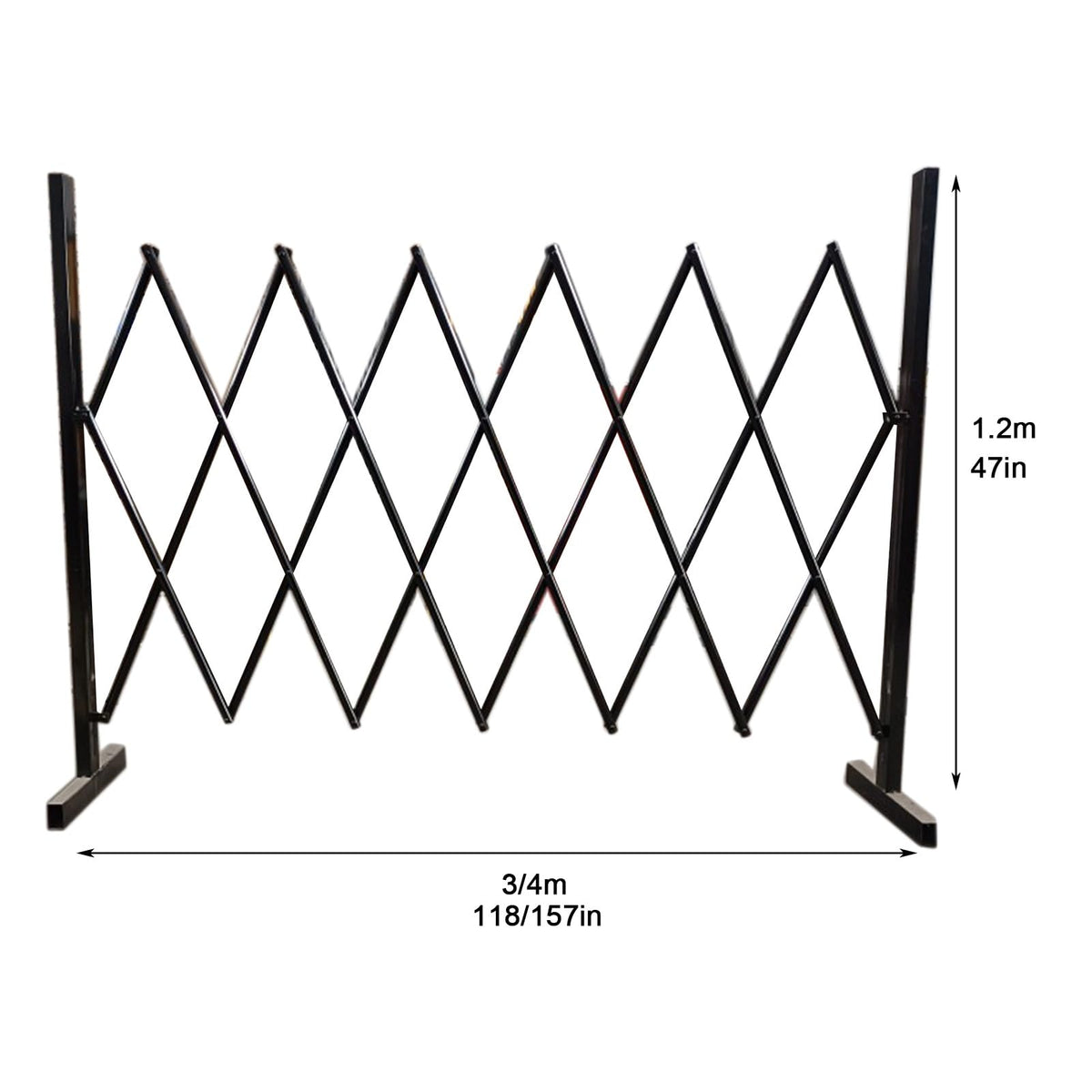 Expandable Heavy-Duty Portable Metal Barrier
