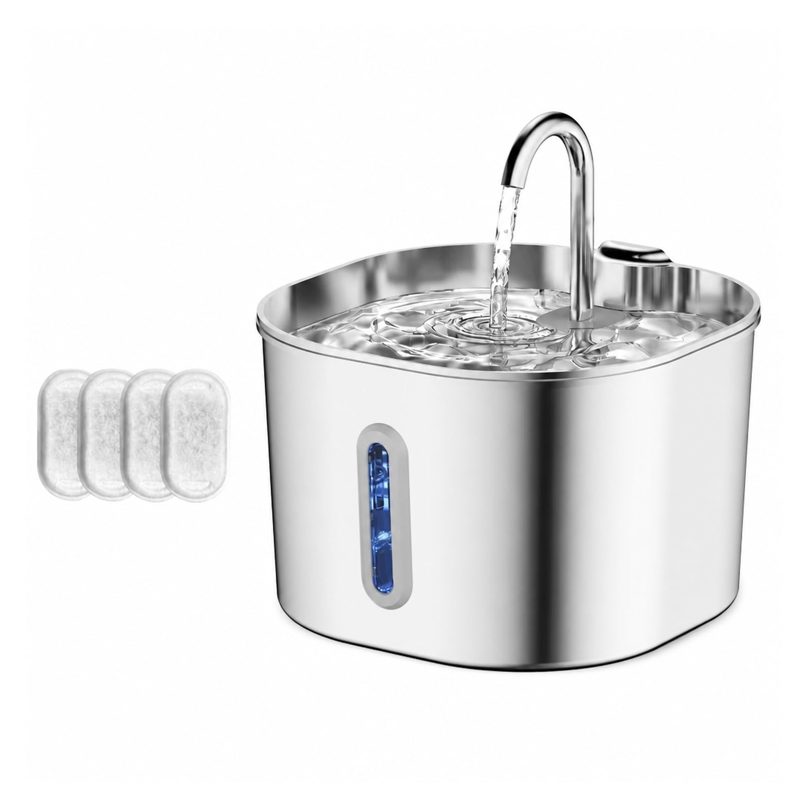 Cat Water Fountain, 2.2L Automatic Cat Water Fountain Stainless Steel
