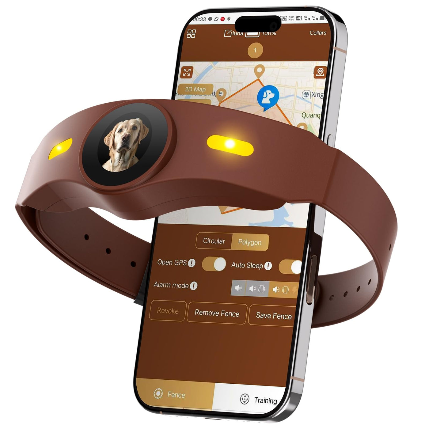 GPS Wireless Dog Fence Collar System with App
