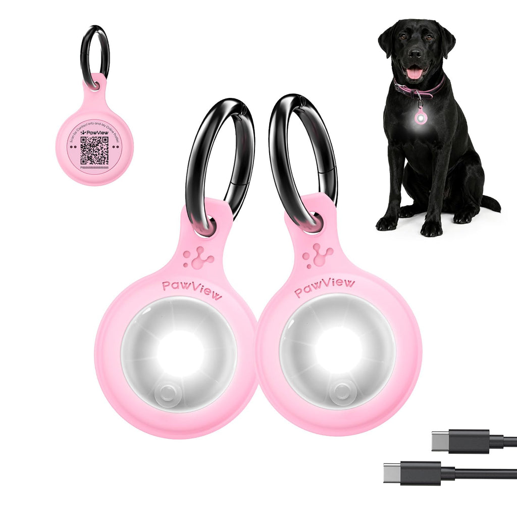 2-Pack USB-C LED Dog Safety Lights with QR Code ID