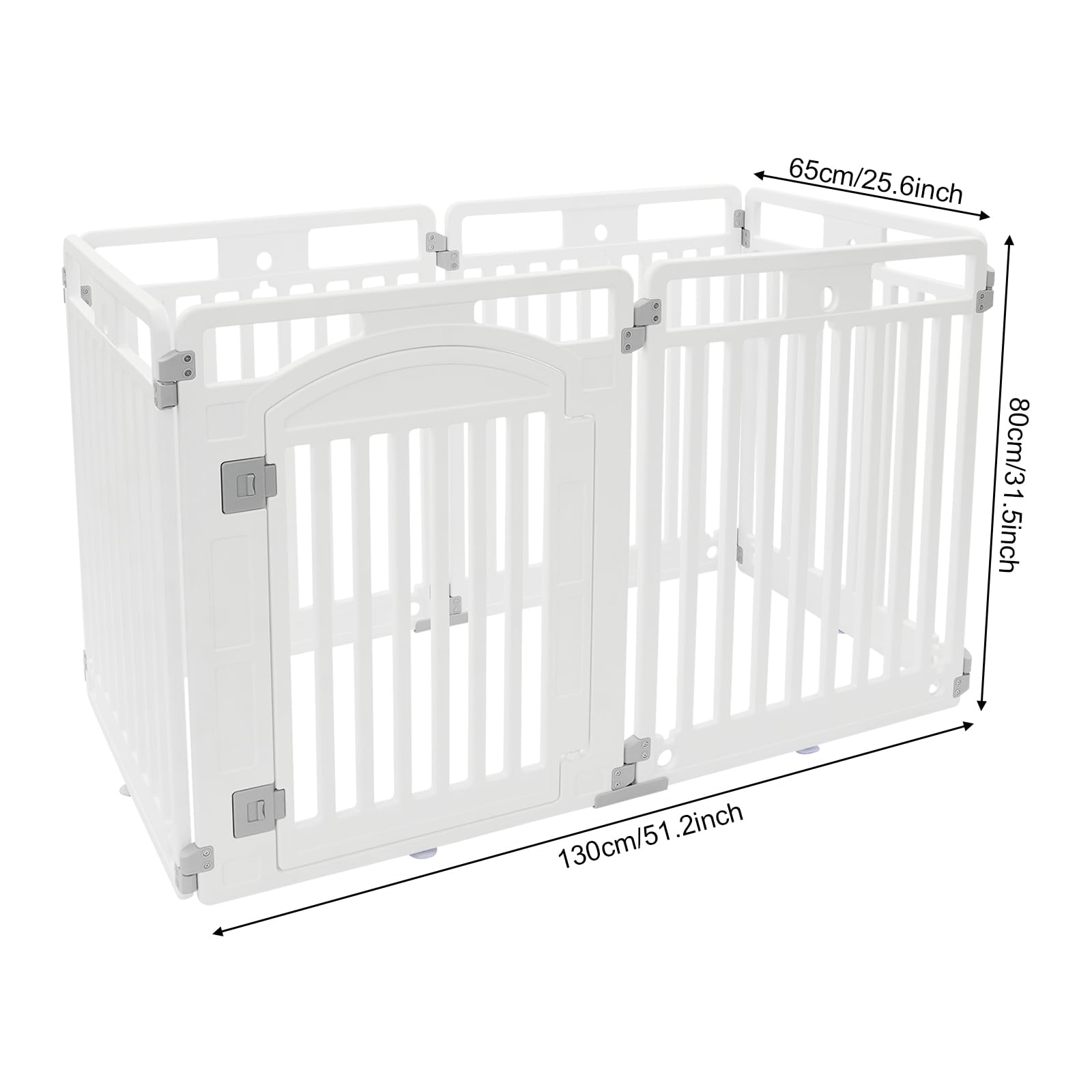 Freestanding Dog Gate with Walk-Through Door
