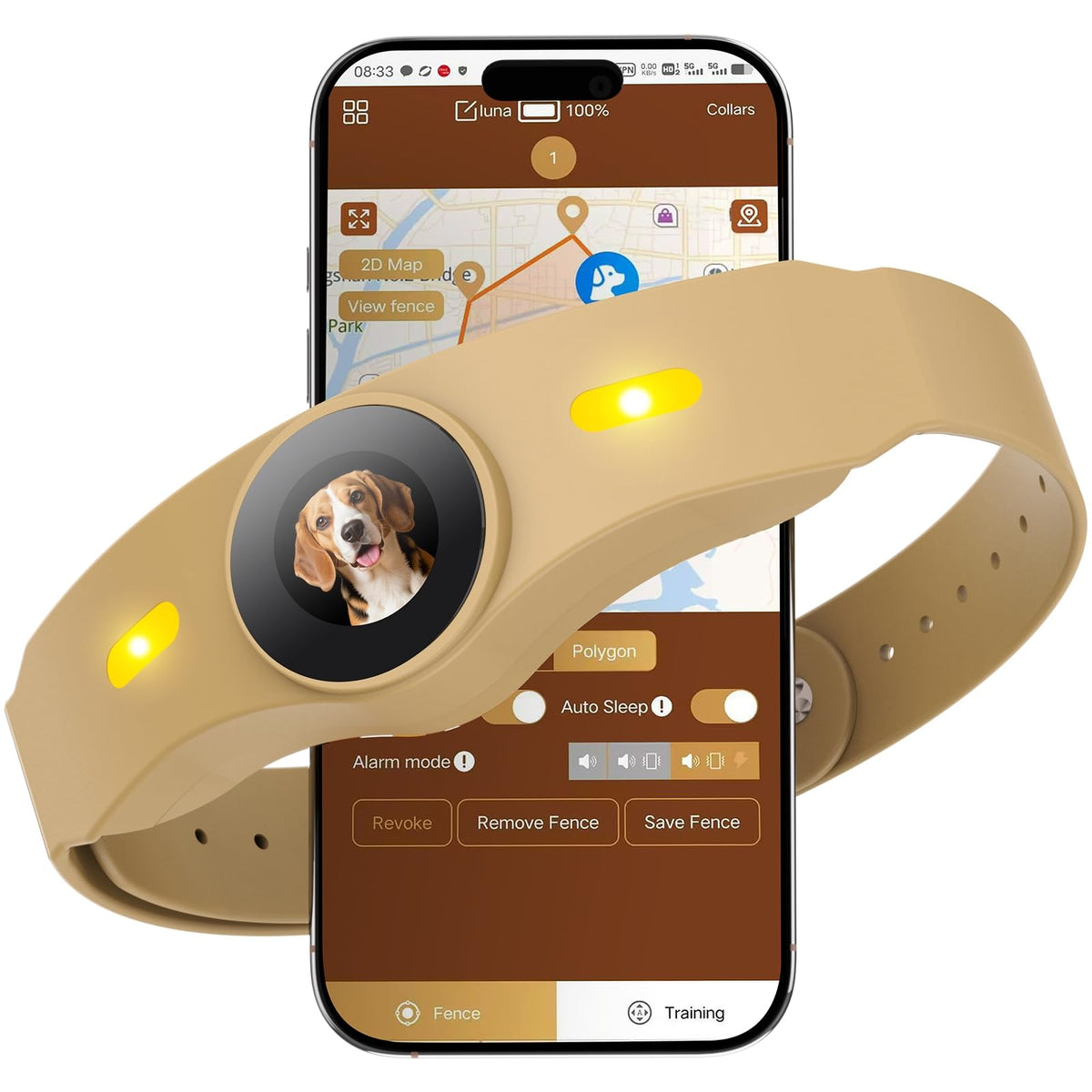 GPS Wireless Dog Fence Collar System with App