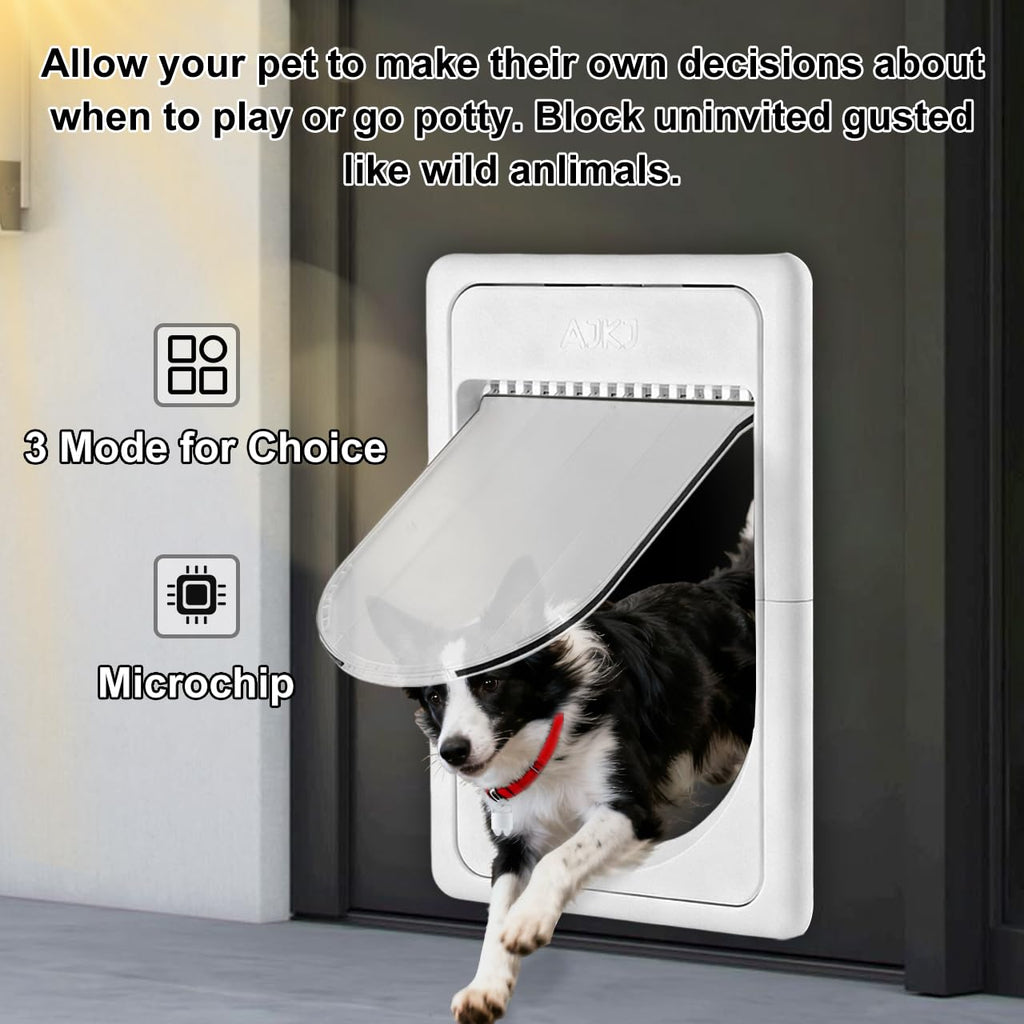 Smart Electronic Pet Door with Sensor Key & 3 Modes