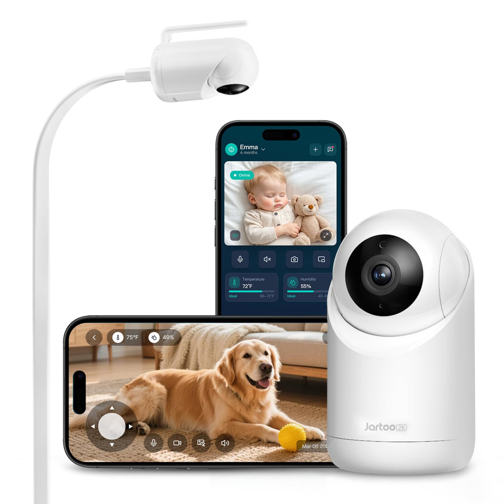 2K Indoor Pet Camera with AI Detection & Two-Way Audio