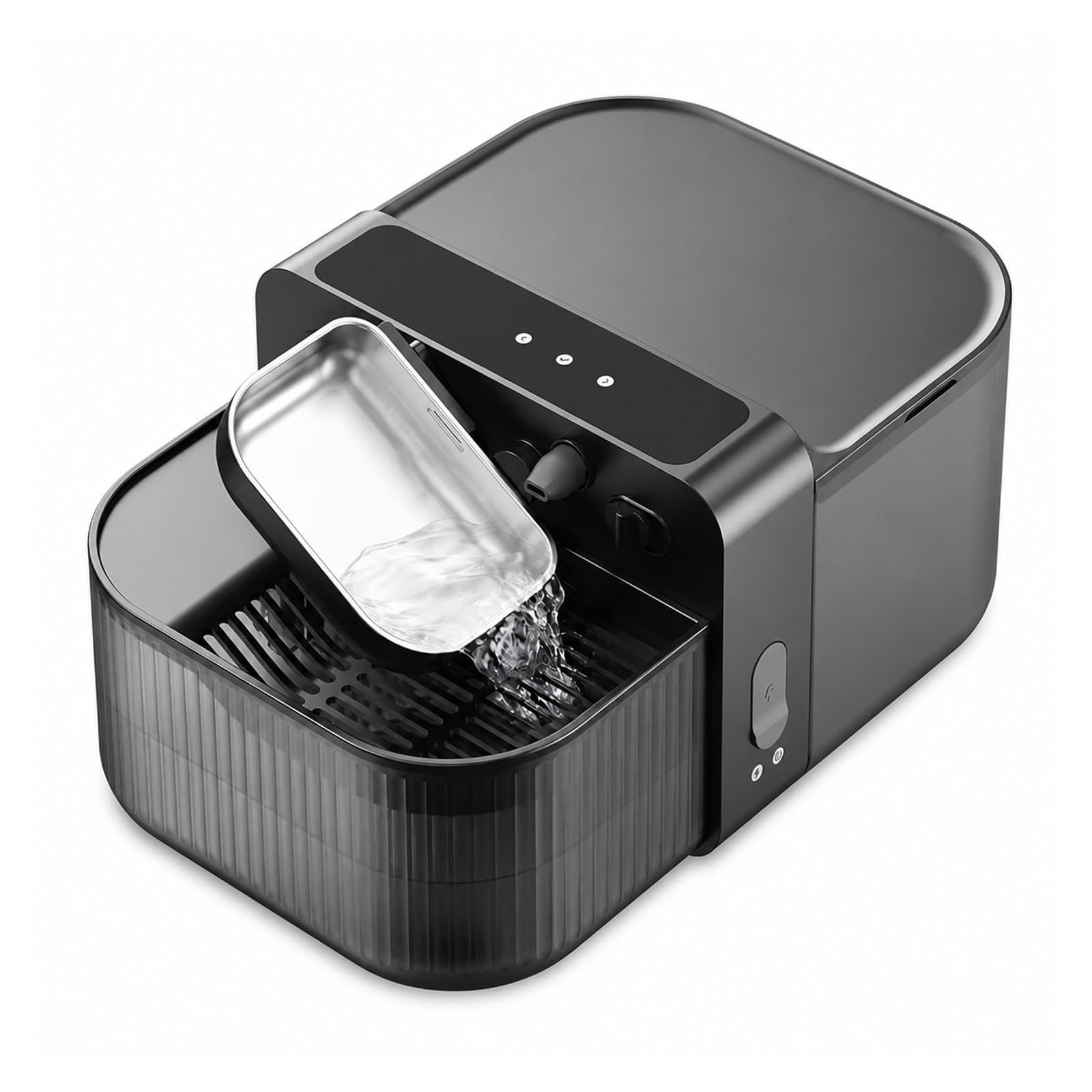 Cat Water Fountain, Wireless Filterless Cat Water Fountain 3.5L Black