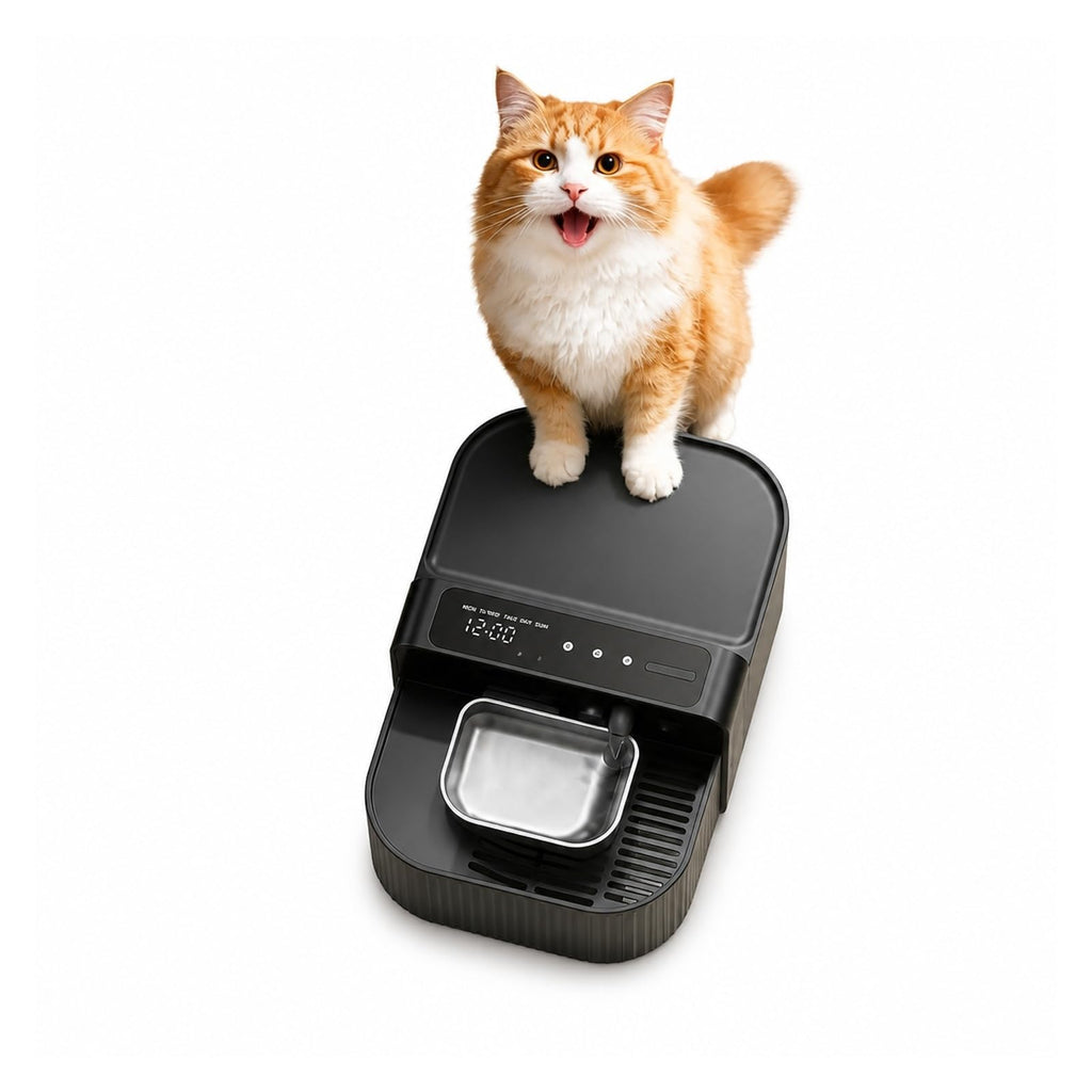 Cat Water Fountain, Wireless Filterless Cat Water Fountain 3.5L Black