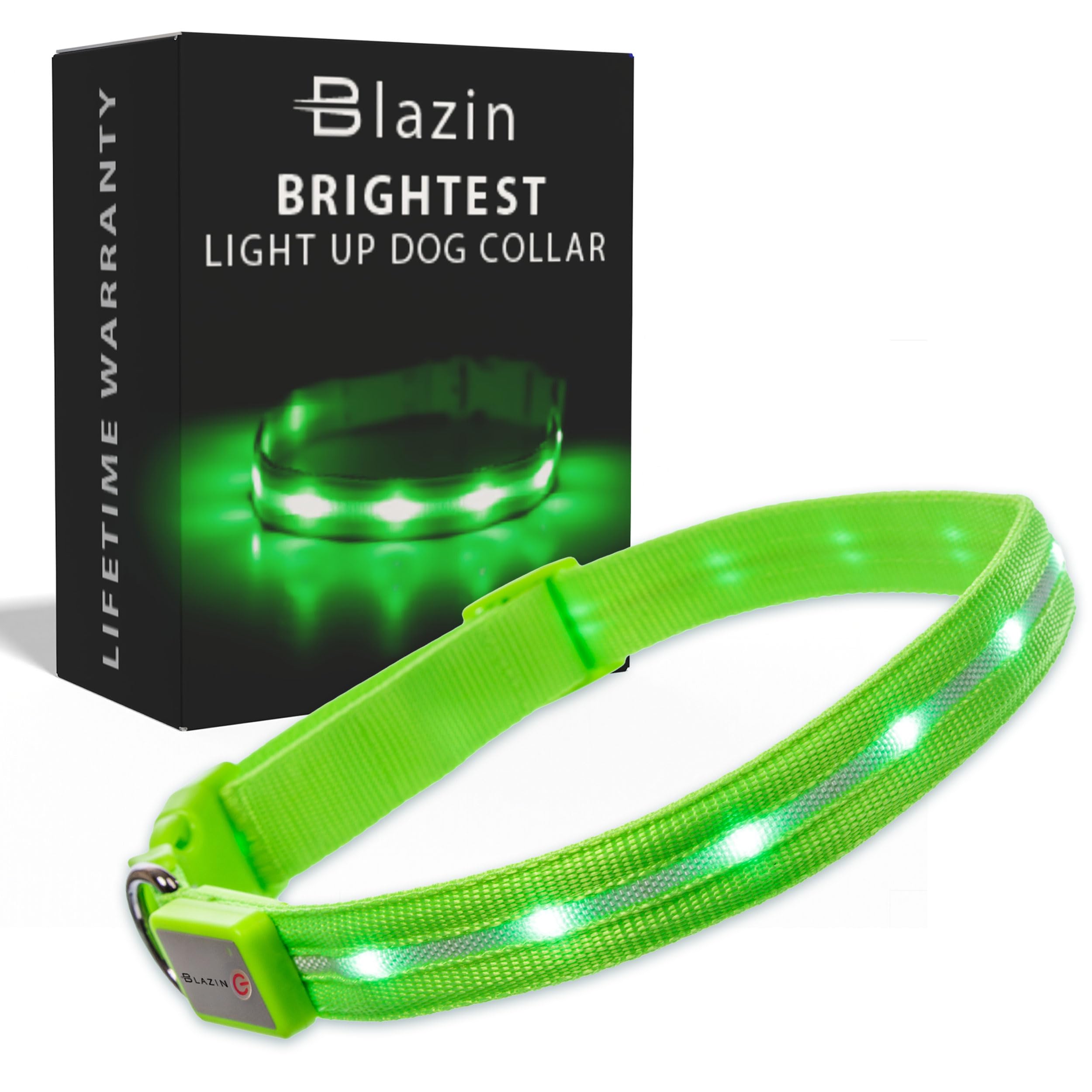 USB Rechargeable LED Light-Up Dog Collar