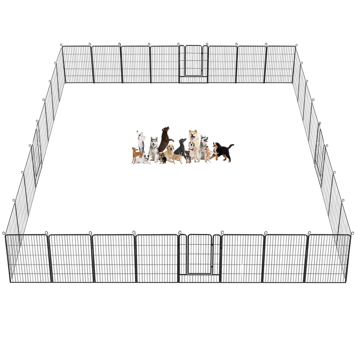 40" Portable Metal Dog Exercise Pen for Outdoor Use
