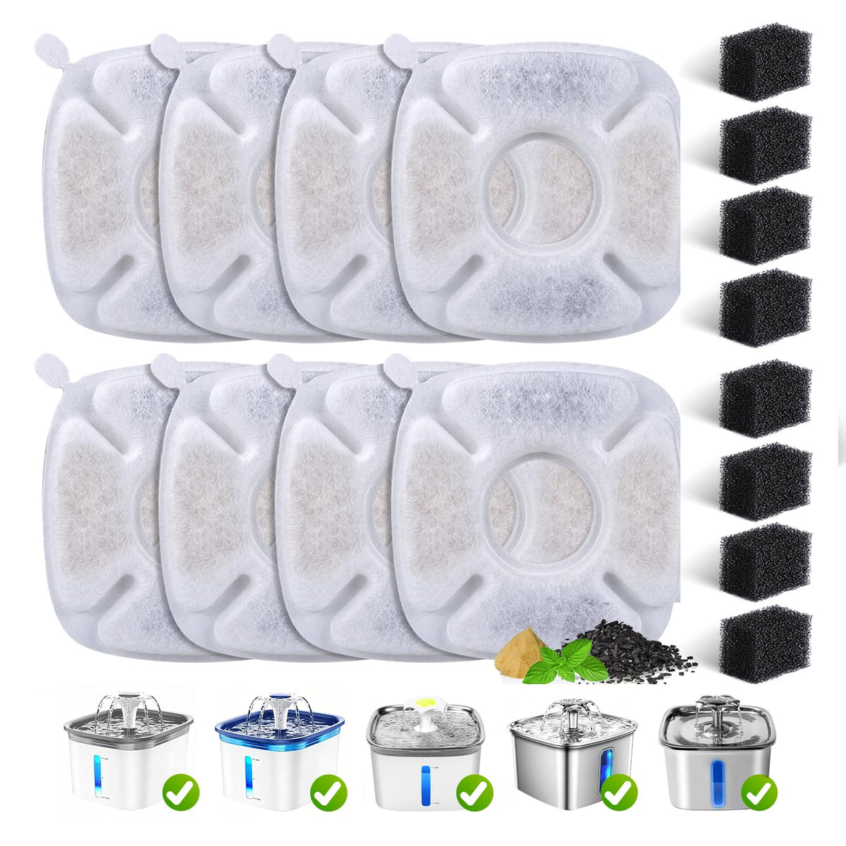 Pet Water Fountain Replacement Filters & Pre-Filters
