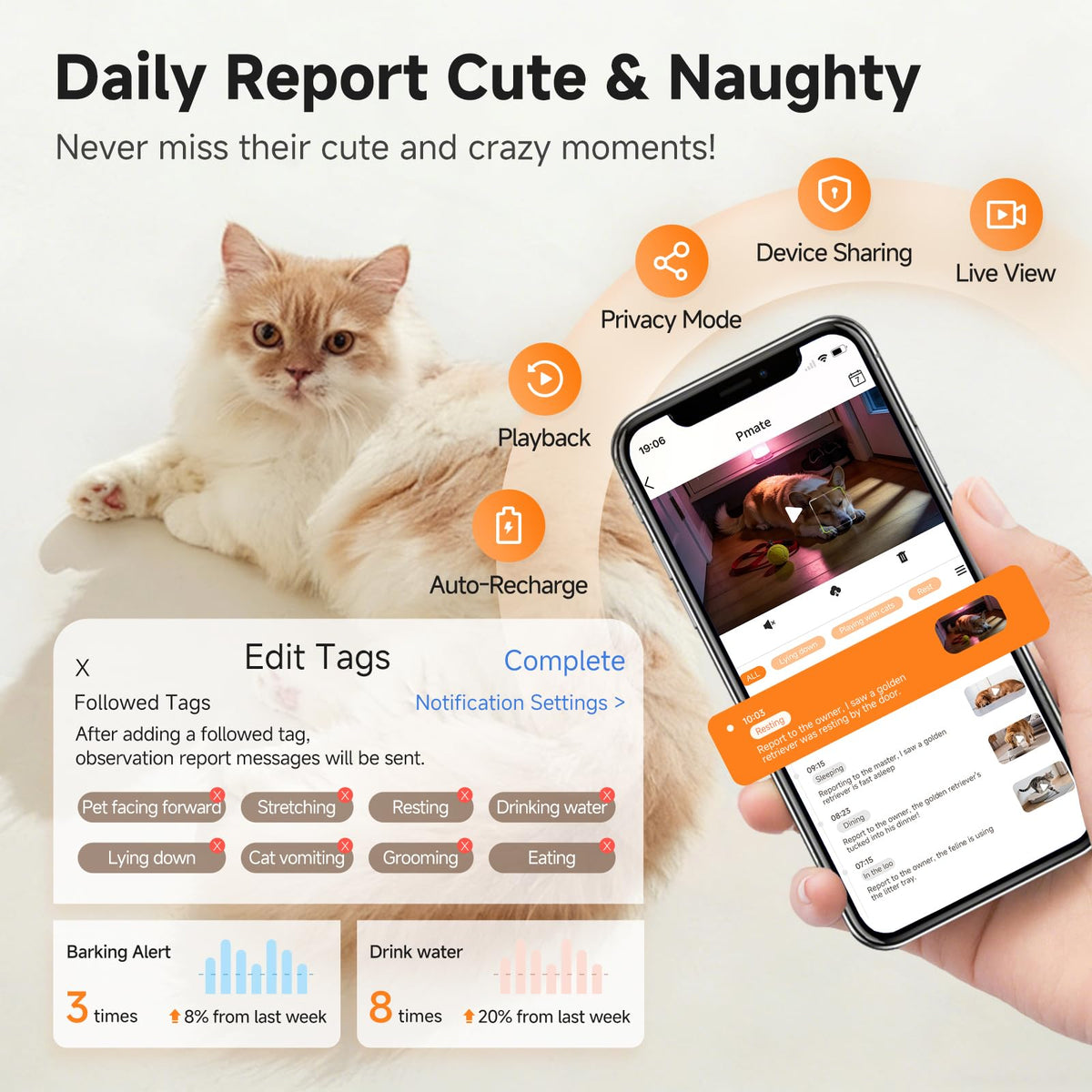 AI Pet Robot Companion with Camera & Treat Dispenser