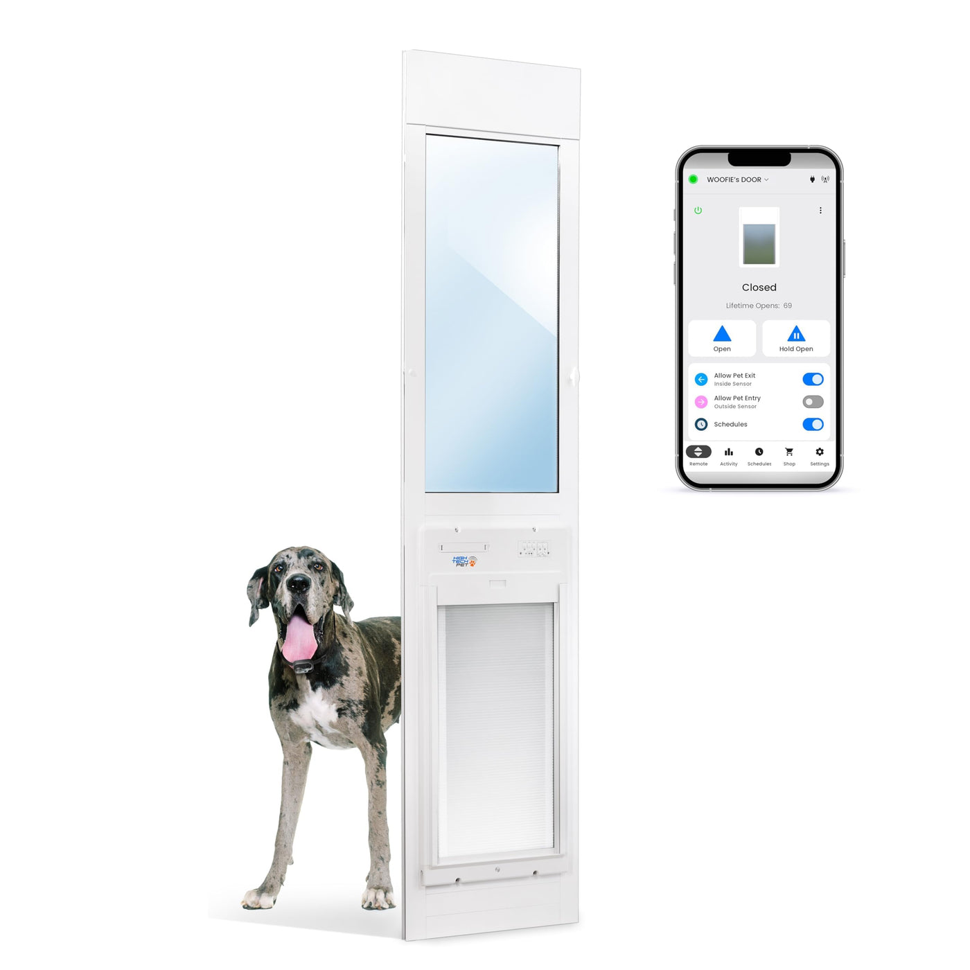 Power Pet Smart Roll Up Automatic Dog Door, WiFi