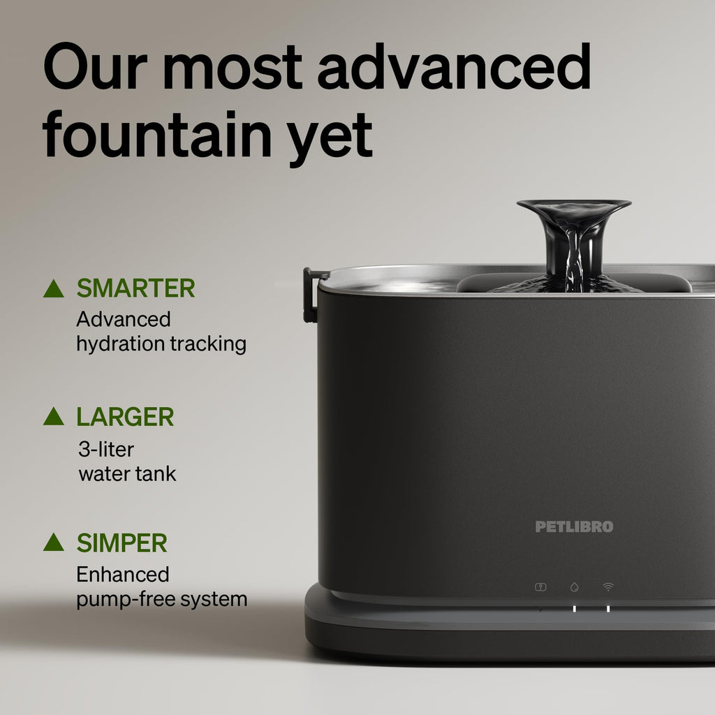 Smart 3L Stainless Steel Pet Water Fountain with App Monitoring