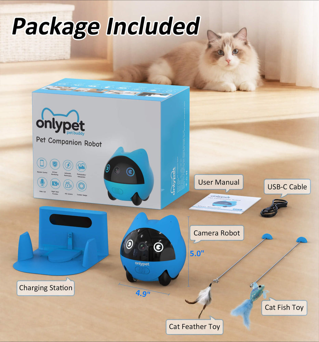 AI Pet Camera Robot with App Control