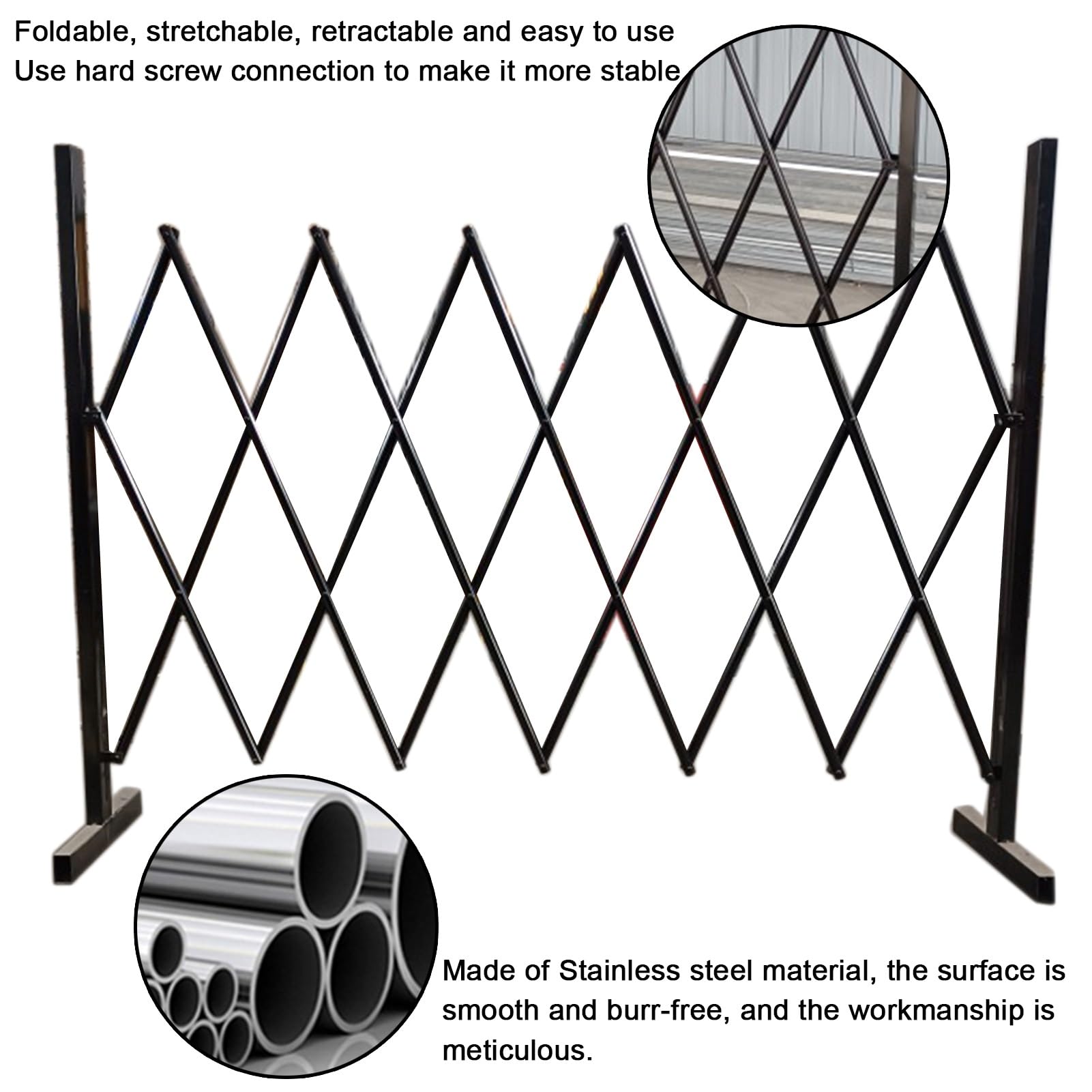 Expandable Heavy-Duty Portable Metal Barrier