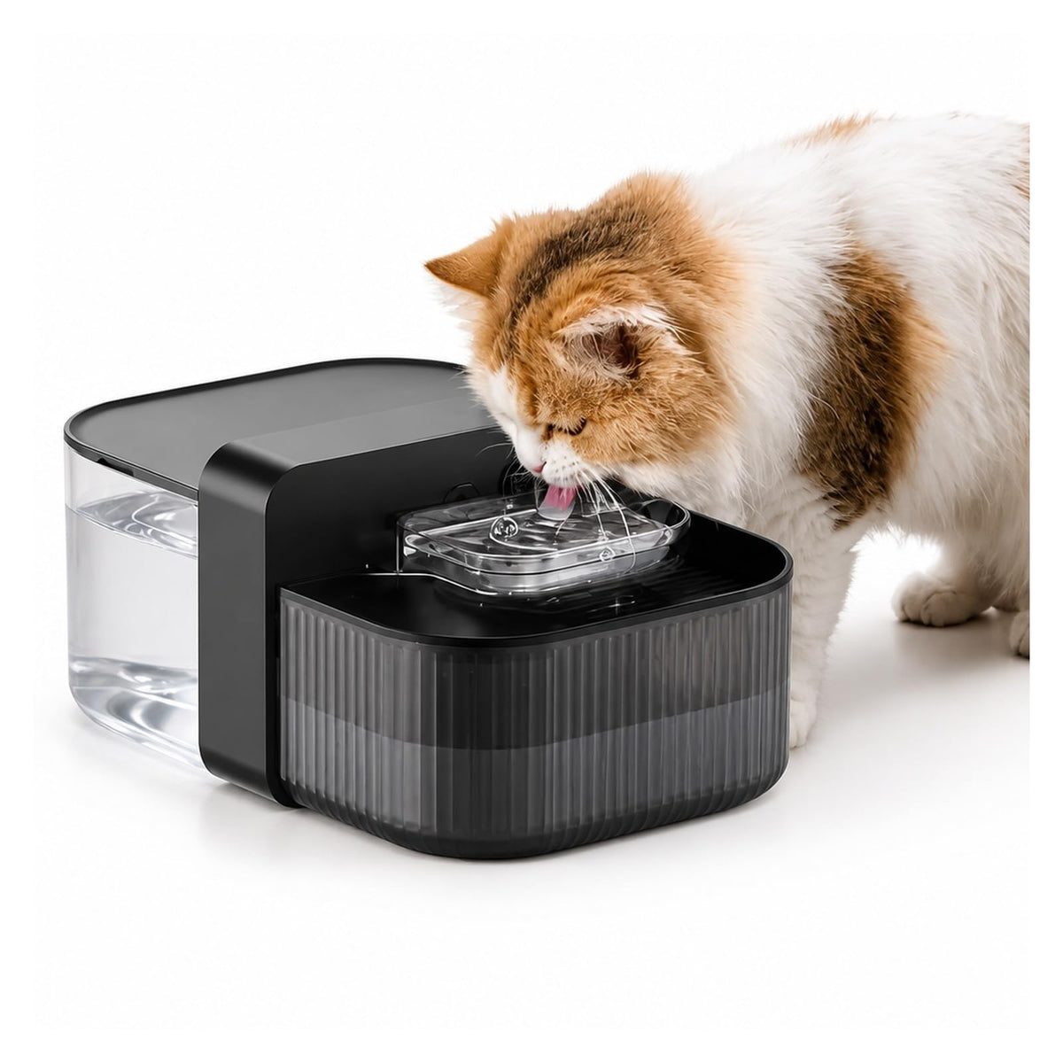 Cat Water Fountain, Wireless Filterless Cat Water Fountain 3.5L Black