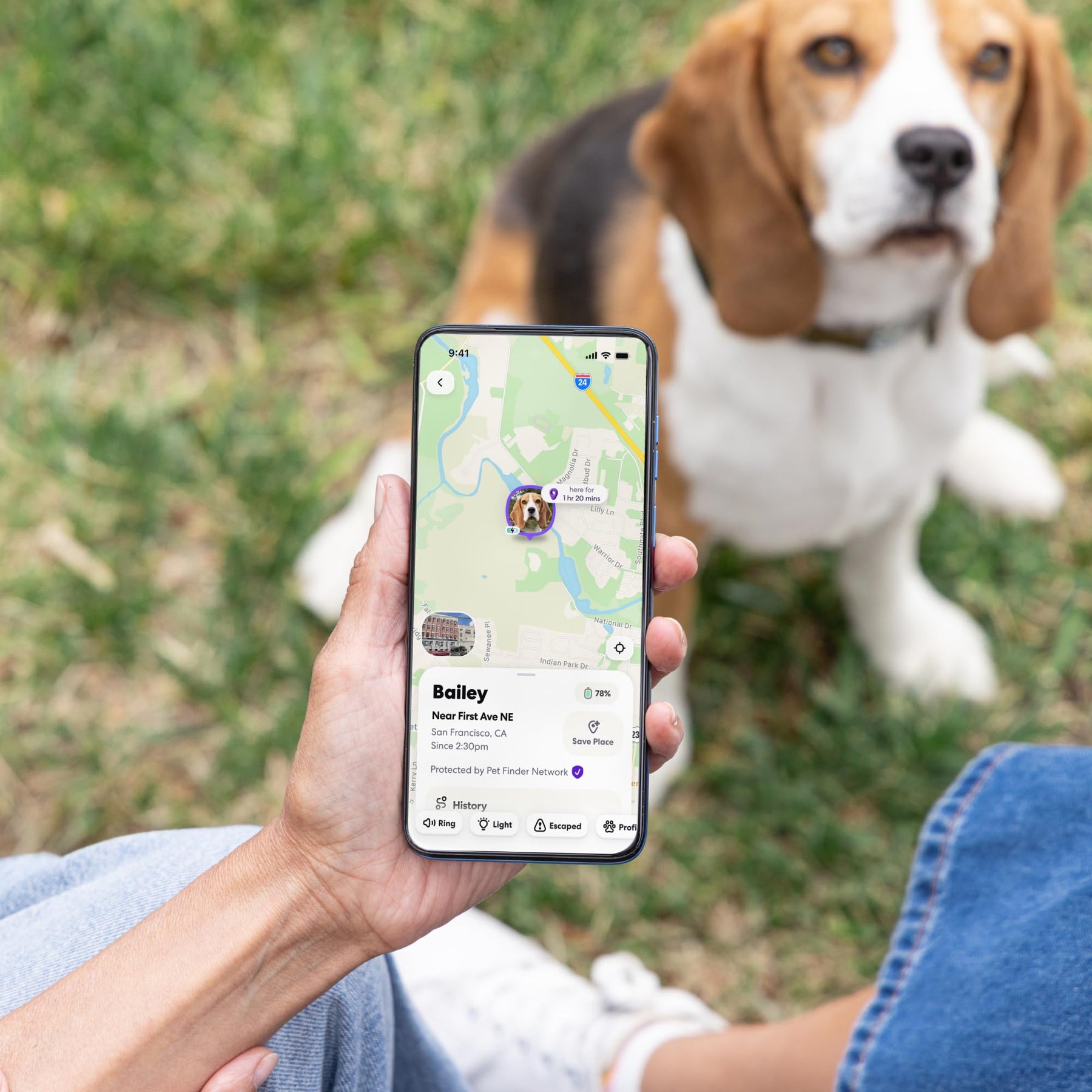 Pet GPS Tracker with Live Tracking & Escape Alerts