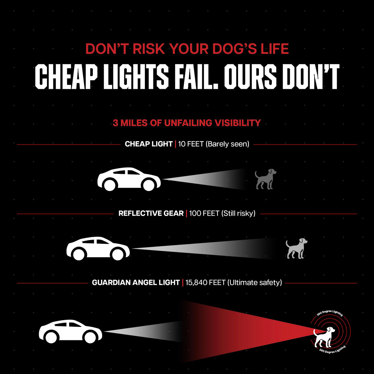 Dog Walking Safety Light Kit