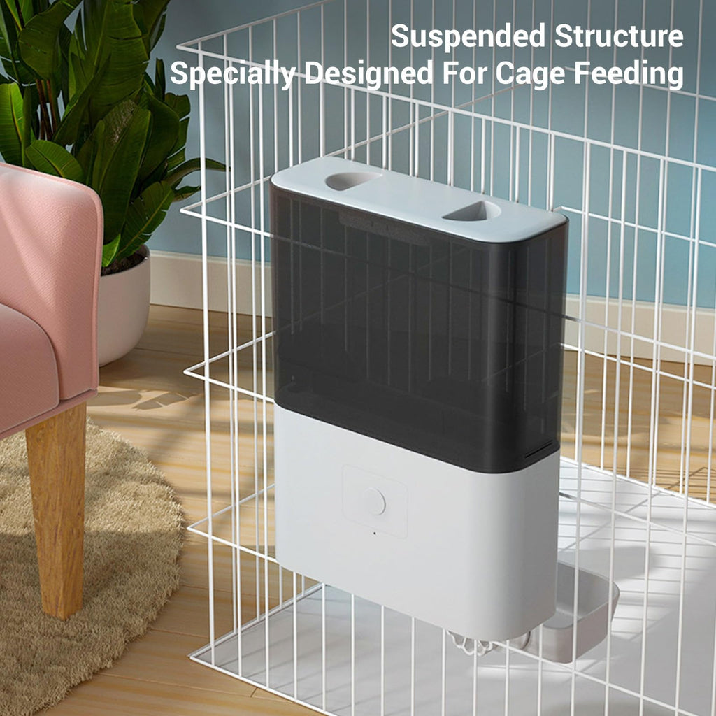 banapoy Hanging Automatic Pet Feeder, Timed Cage Mount Food Dispenser