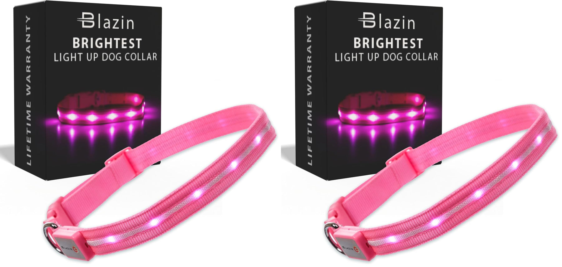 USB Rechargeable LED Light-Up Dog Collar