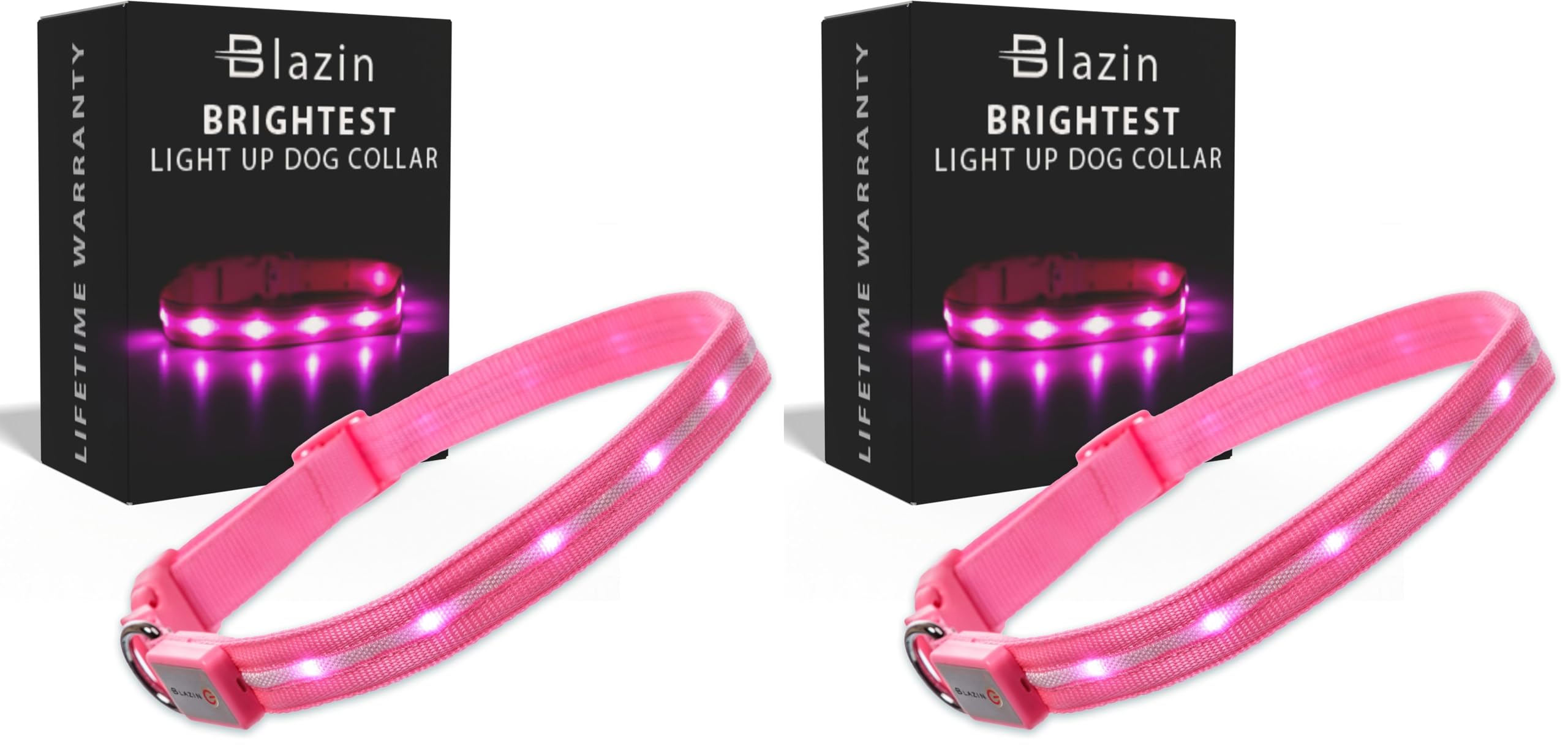 USB Rechargeable LED Light-Up Dog Collar