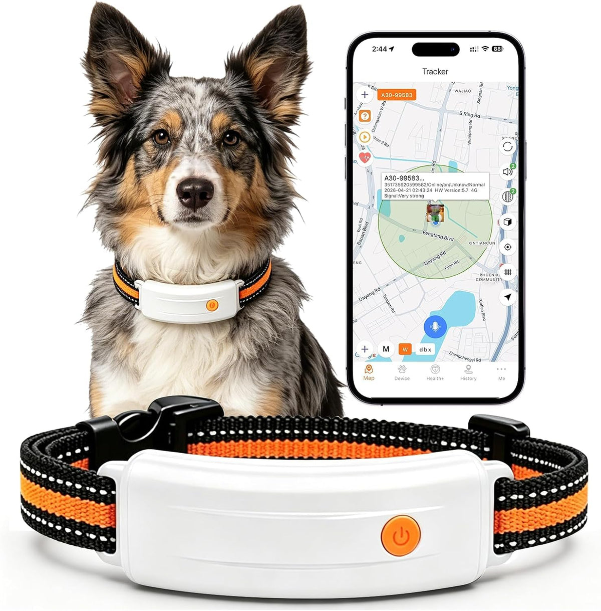 Wireless GPS Dog Fence Collar with Heart & Respiratory Monitoring