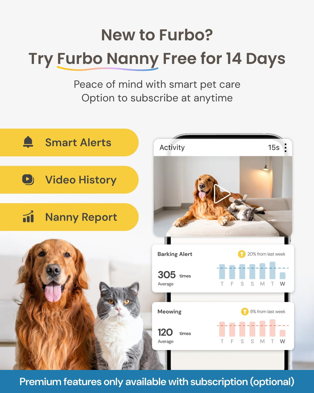 360° 2K Pet Camera with Treat Dispenser & Two-Way Audio