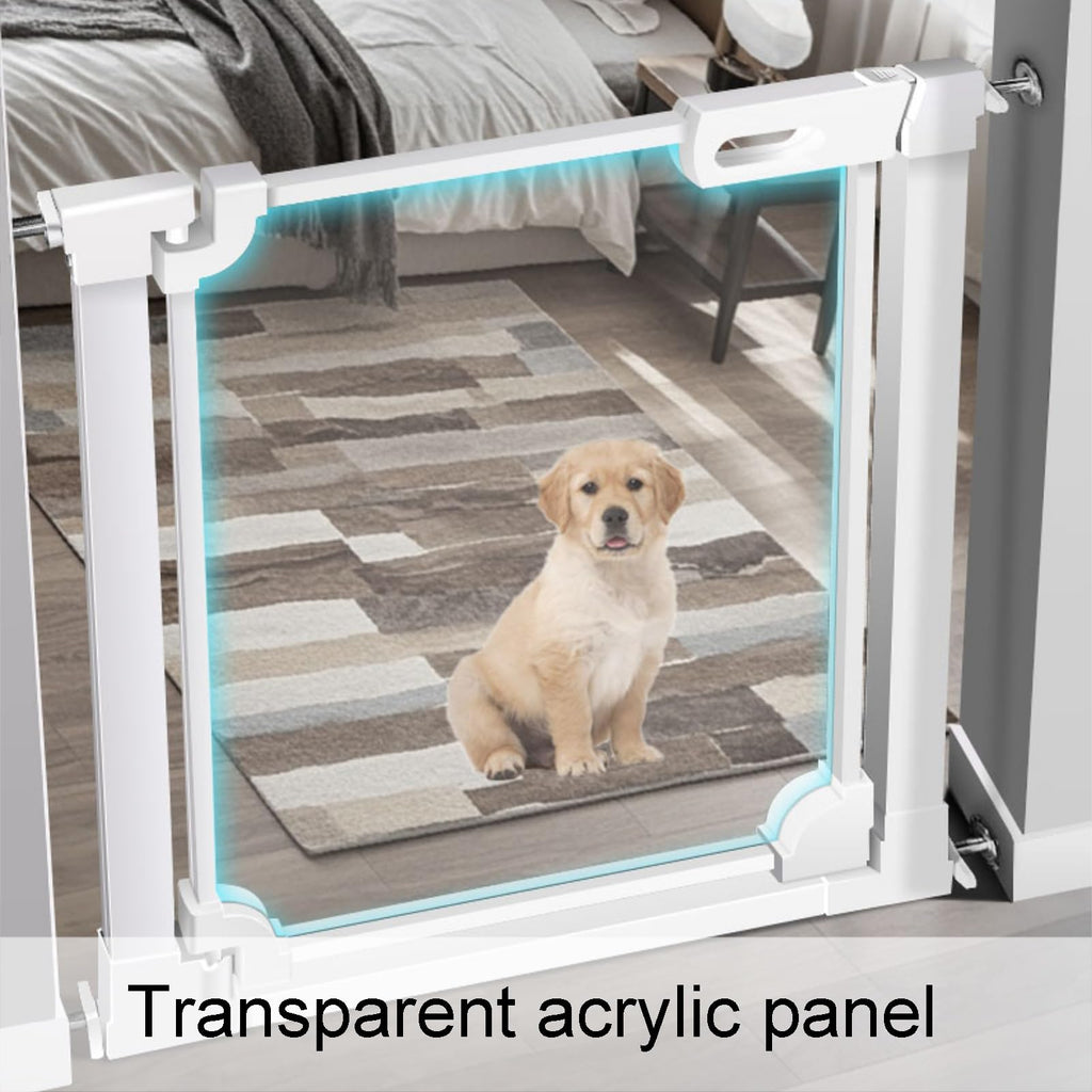 Adjustable Acrylic Pet Safety Gate with Auto-Close