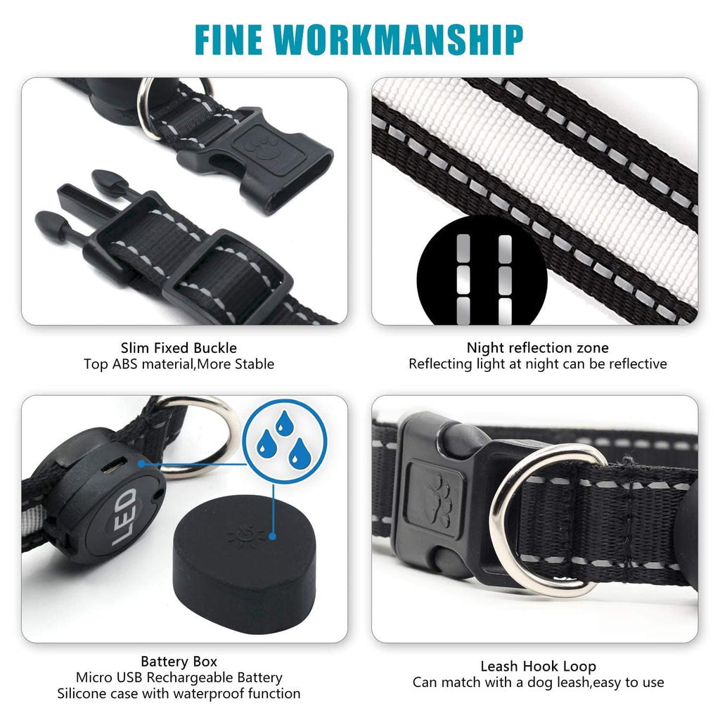 6FT LED Dog Leash & XL Rechargeable Collar Set