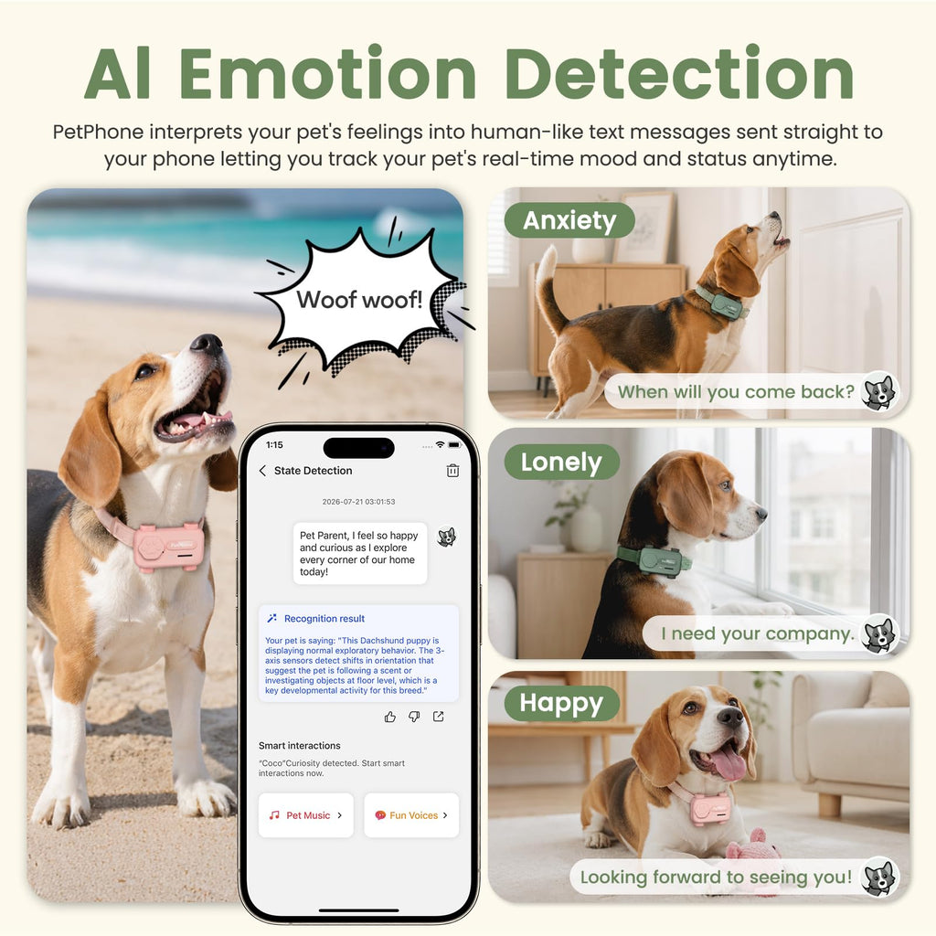 AI Pet Smartphone with Emotion Detection & Two-Way PetChat