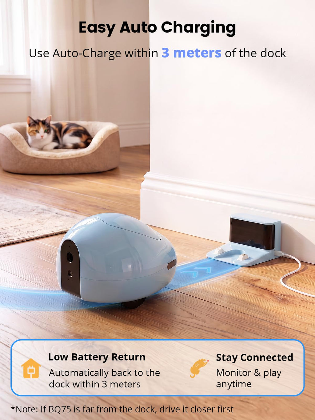 2K Pet Robot Camera with Treat Dispenser & Two-Way Audio