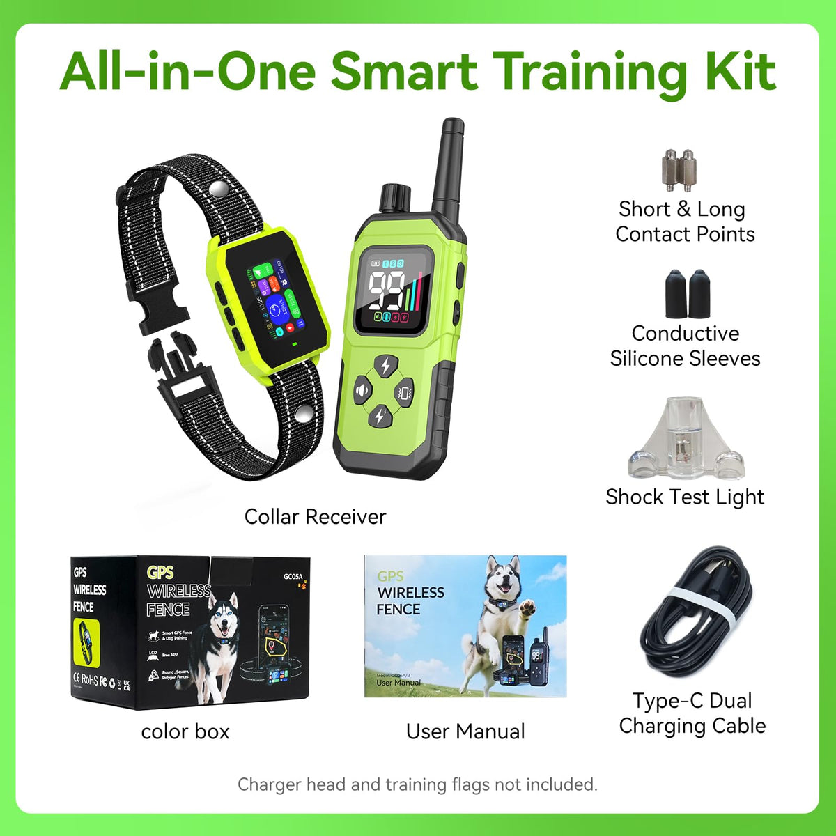 GPS Wireless Dog Fence, 2-1 Smart GPS Wireless Dog Fence