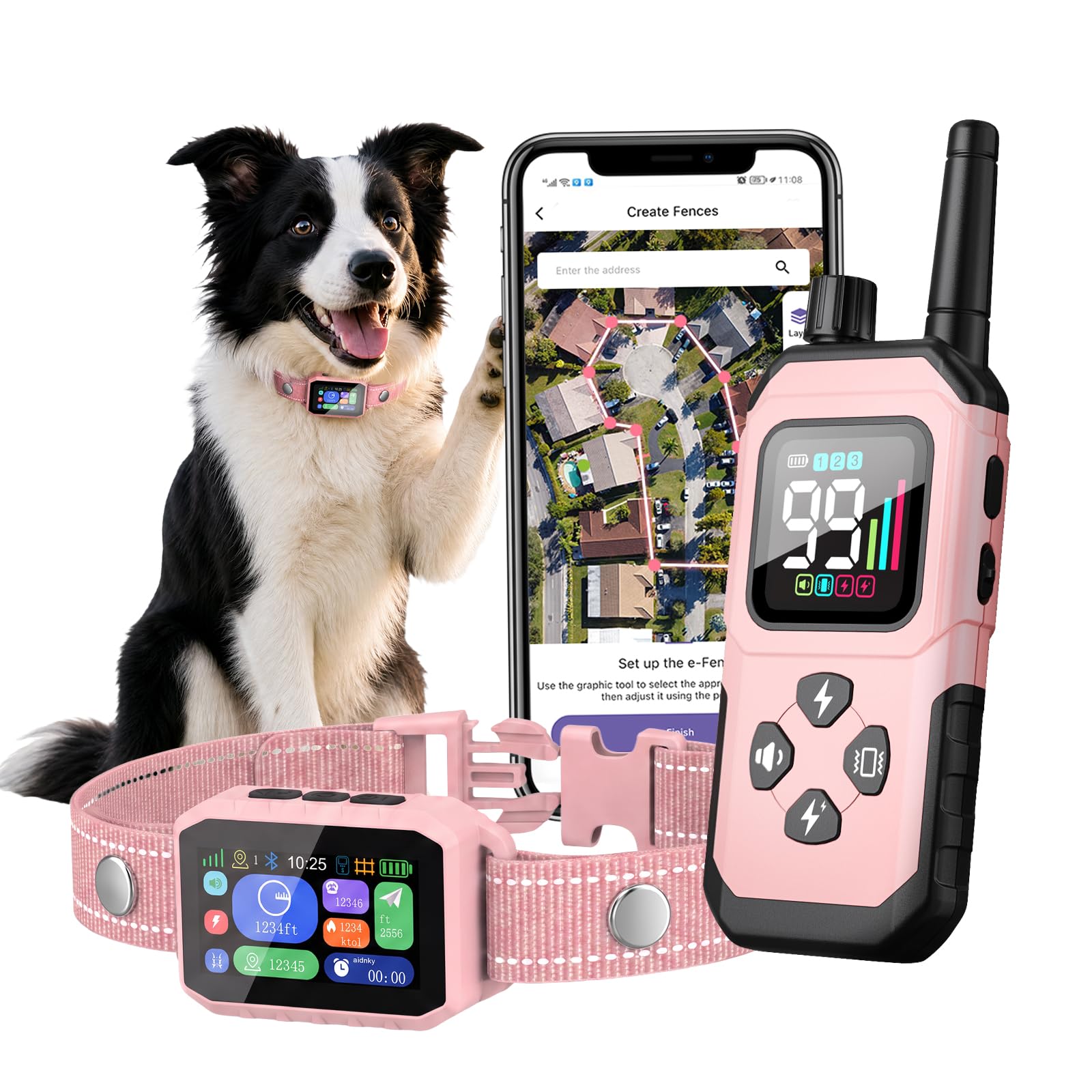 GPS Wireless Dog Fence, 2-1 Smart GPS Wireless Dog Fence